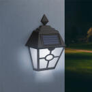 LED-es szolár fali lámpa - fekete, hidegfehér - 14 x 6,2 x 19 cm