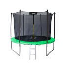 GardenLine Kerti trambulin védőhálóval és létrával - Zöld - 244 cm