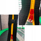 GardenLine Kerti trambulin védőhálóval és létrával - Zöld - 244 cm