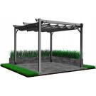 GardenLine Kerti pergola - Szürke - 3 x 4 m