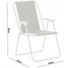 GardenLine Összecsukható kerti szék - Fekete - 53 x 59 x 76 cm