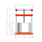 Gyümölcsprés 24,6 x 21,6 x 34,8 cm - 6 liter