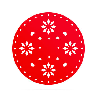 Karácsonyfa alá terítő - 90 cm x 3 mm - filc - Piros