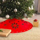 Karácsonyfa alá terítő - 90 cm x 3 mm - filc - Piros