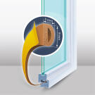 Öntapadós ajtó- ablakszigetelő "D" profil - 100 m - Barna 9 mm