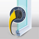 Öntapadós ajtó- ablakszigetelő "D" profil - 50 m - Fekete 10 mm
