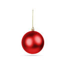 Karácsonyfadísz szett - gömbdísz - piros - 6 db