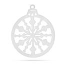 Karácsonyi dekor - gömbdísz - 36,5 x 44 cm - fehér / arany