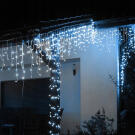 Karácsonyi jégcsap fényfüzér - Hideg fehér (300 LED)