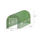 Kerti fóliasátor 4x2,5x2 m - Zöld