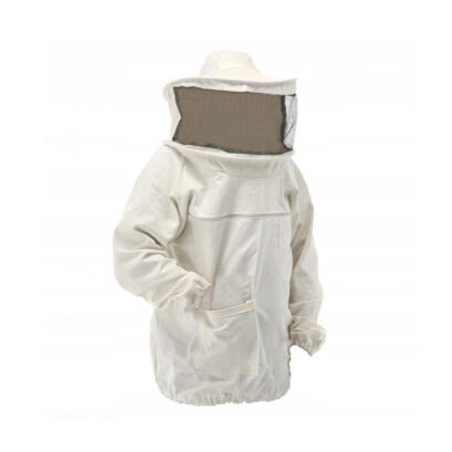 Méhész kabát levehető kalappal XL - Fehér