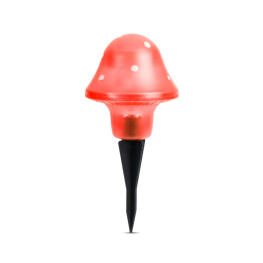 LED-es szolár gombalámpa 11 cm - Piros