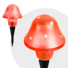 LED-es szolár gombalámpa 11 cm - Piros