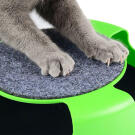 Macska játék mozgó egérrel és kaparó felülettel - 25x6,5 cm - Zöld