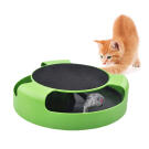 Macska játék mozgó egérrel és kaparó felülettel - 25x6,5 cm - Zöld