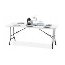 Összecsukható asztal - 180x75x72 cm - Fehér