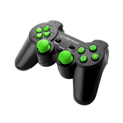 Vezetékes kontroller (PC, PS3) - Esperanza Trooper EGG107G - Fekete, Zöld
