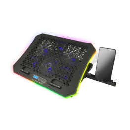 Világító RGB hűtőpad gaming notebookhoz telefontartóval (19) - Esperanza Galerne EGC109