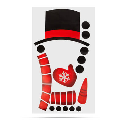 Karácsonyi matrica szett - hóember - 40 x 70 cm