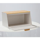 Cookline Hibisco Kenyértároló doboz bambusz fedővel - 35,5x17x19,5 cm - Fehér, fa