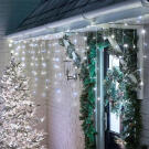 Kültéri karácsonyi fényfüggöny villogó effektussal - 12 m