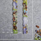 Feltekerhető puzzle szőnyeg szortírozó tálcákkal - 67x115 cm