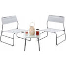 GardenLine kerti bútor szett - Szürke - 2 szék + Asztal