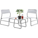 GardenLine kerti bútor szett - Szürke - 2 szék + Asztal