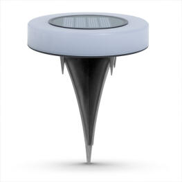 LED-es leszúrható szolár lámpa - kör alakú - melegfehér LED - 105 x 128 mm
