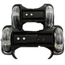 LED világító cipőgörgő - Fekete - 1 pár