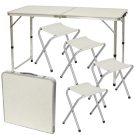Összecsukható asztal 4 székkel - Krém