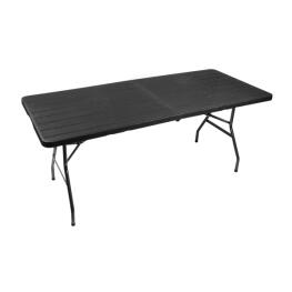Összecsukható kerti asztal – 180 x 74 x 74 cm – Fekete