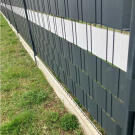 PVC kerítésszalag - 19 cm x 35 m - 450g/m2 - Szürke