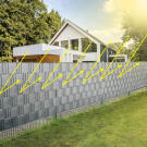 PVC kerítésszalag - 19 cm x 35 m - 630g/m2 - Szürke