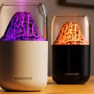 Ultrahangos aromaterápiás diffúzor LED világítással - Vulkán - Fekete