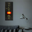 Halloween-i LED-es hangulatkép - fali akasztóval, 2 x AA, 30 x 70 cm